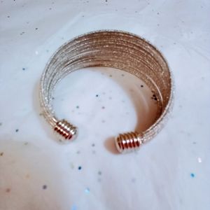 Silver tone cuff bracelet
